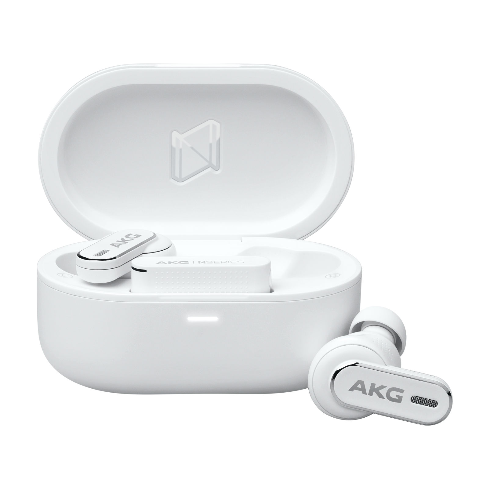 AKG N5 Hybrid - White - True wireless noise cancelling earbuds - Hero